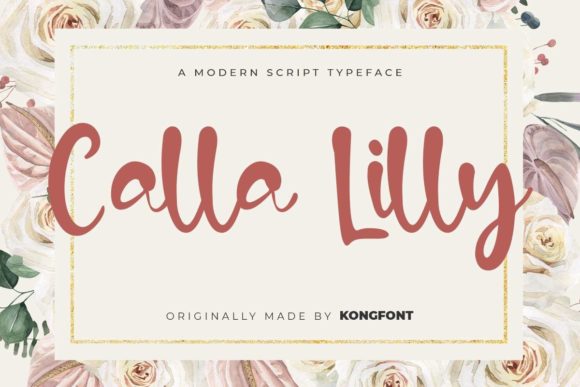 Calla Lilly Font: Modern Handwritten Style