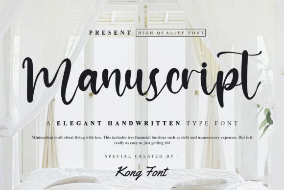 Manuscript Font for Web Design