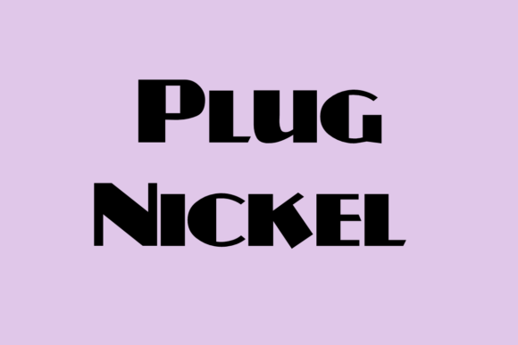 Plug Nickel Font for Business