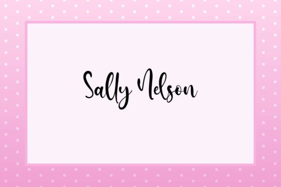 Sally Nelson Font for Web Design