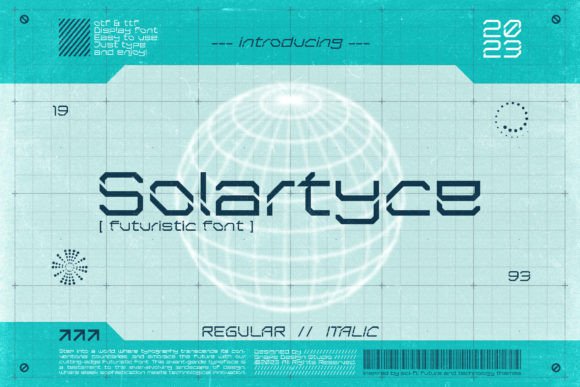 Solartyce: A Futuristic Sans Serif Font