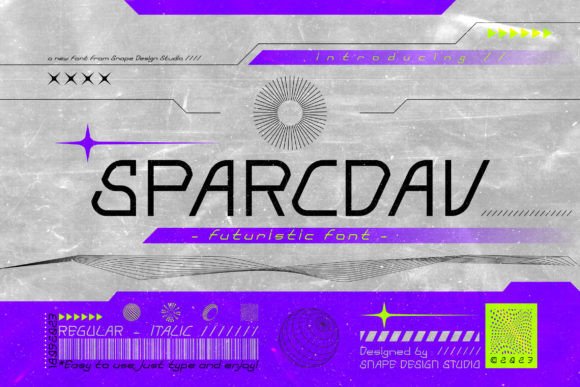 Sparcdav: A Futuristic Font for Creative Makers