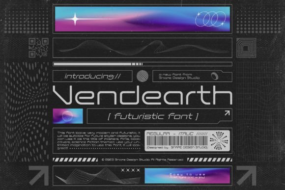 Vendearth: A Futuristic Font for Creative Makers
